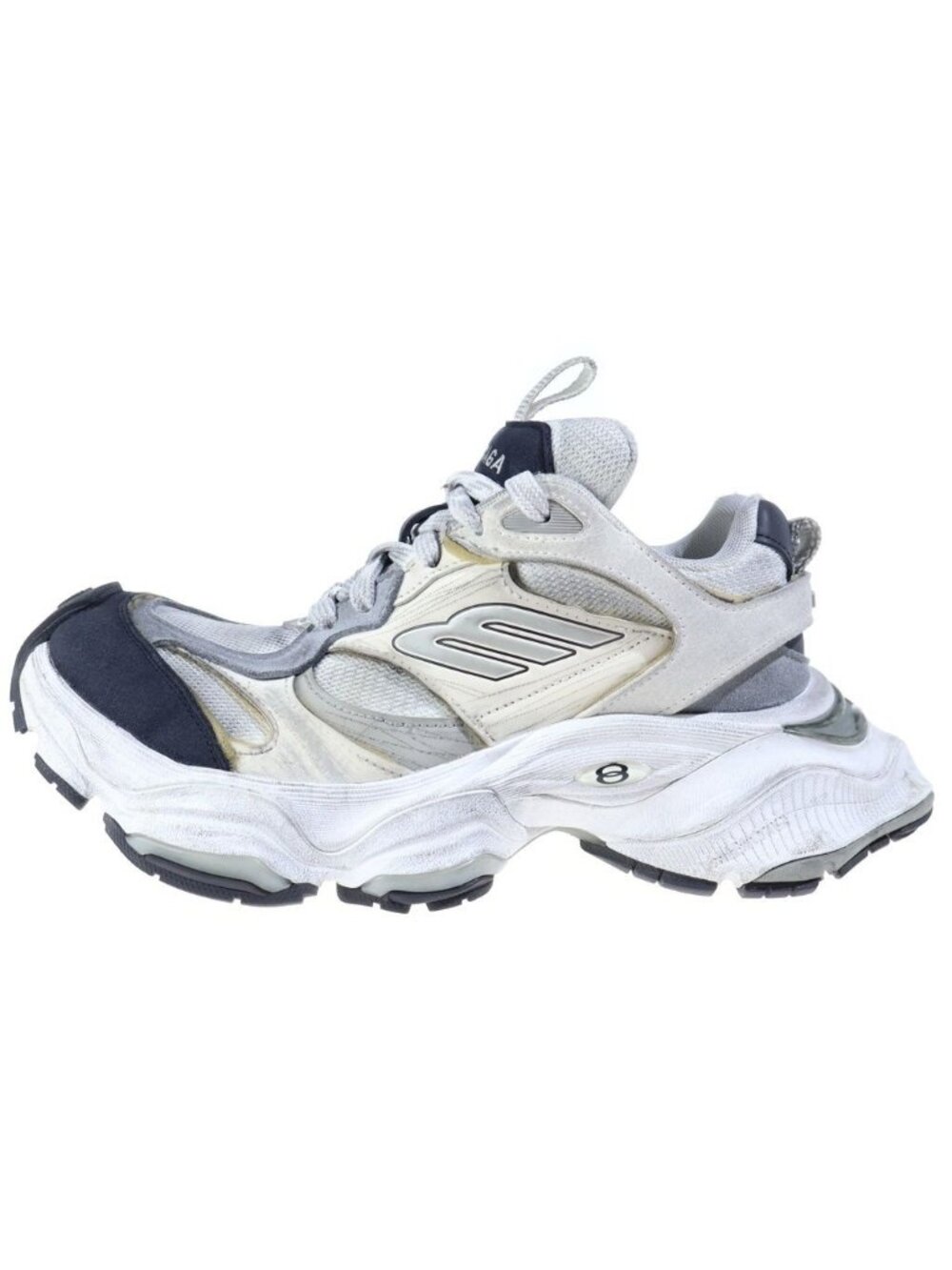 Balenciaga Cargo Vintage Wash Low-Top Sneakers Gray